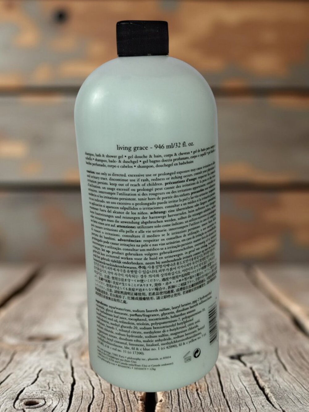 Philosophy "Living Grace" Shampoo Shower Gel & Bubble Bath 32 oz. Brand New - Picture 8 of 10